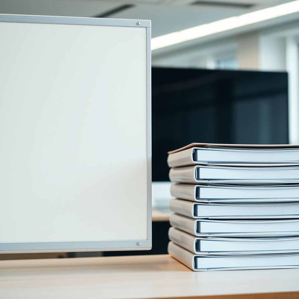 관리 압박감을 사무실의 책상의 이미지로 표현